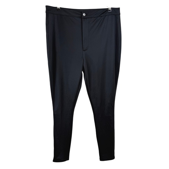 NEW SKIMS DISCO ONYX Women PLUS 3X Black PANTS SATIN JERSEY SKINNY - Picture 3 of 12